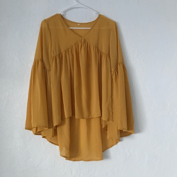 Tops - Flowy Yellow Top